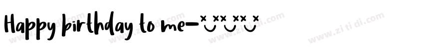 Happy birthday to me字体转换
